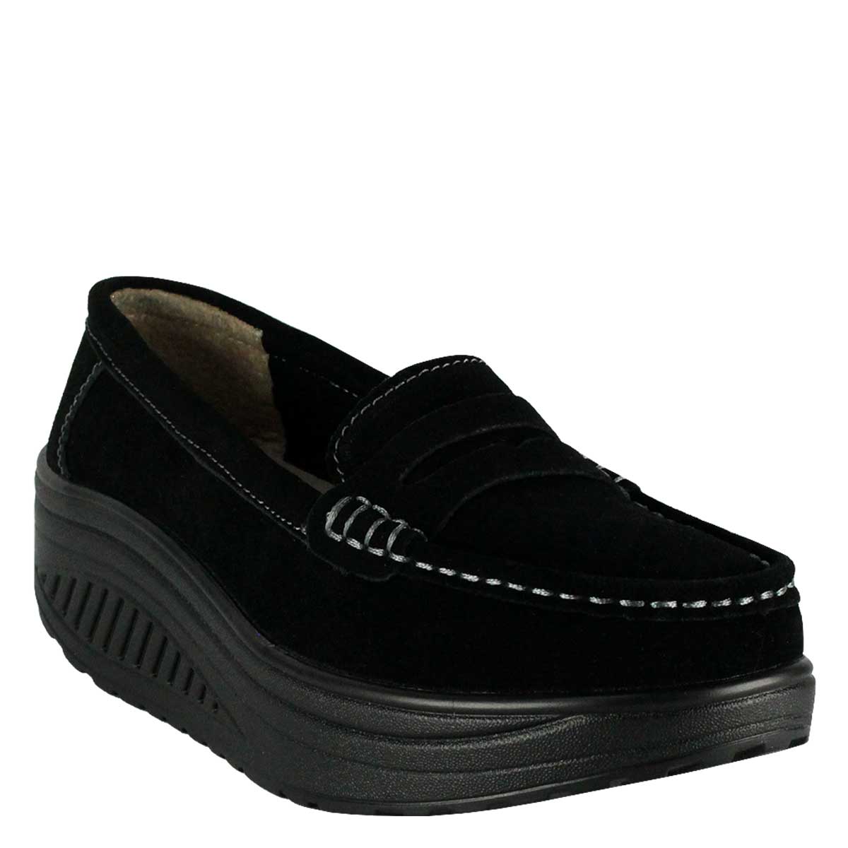 Mocasín Emanuel Negro de Cuero